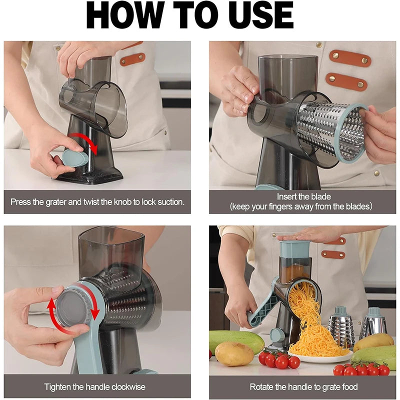 QuickGrate Rotary Kitchen Tool